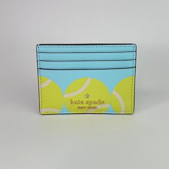 Kate Spade Grand Slam Tennis Small Slim Card Holder - Picture 2 of 6